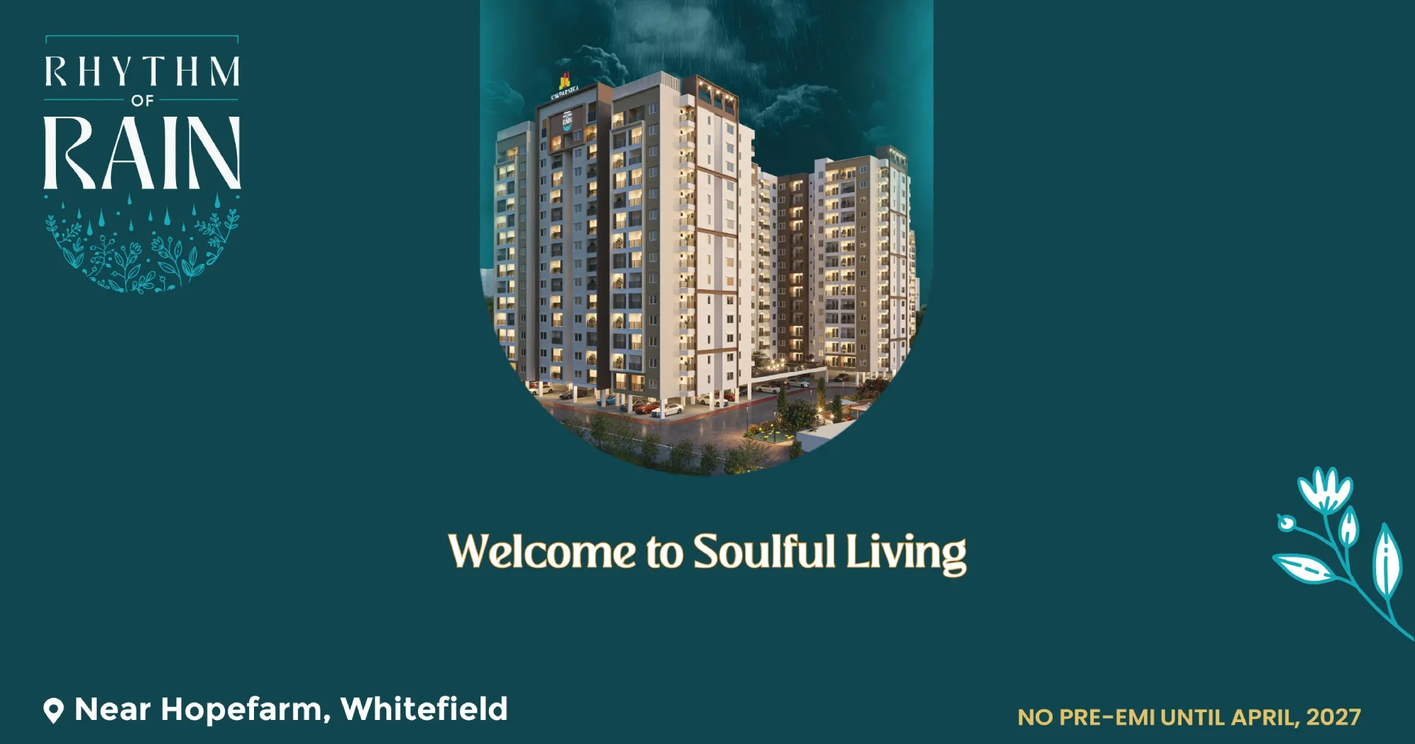 rhythm of rain Near Hopefarm – Exclusive Real Estate Opportunity in Whitefield. Join the Priority List for Preferred Buyer Advantage.